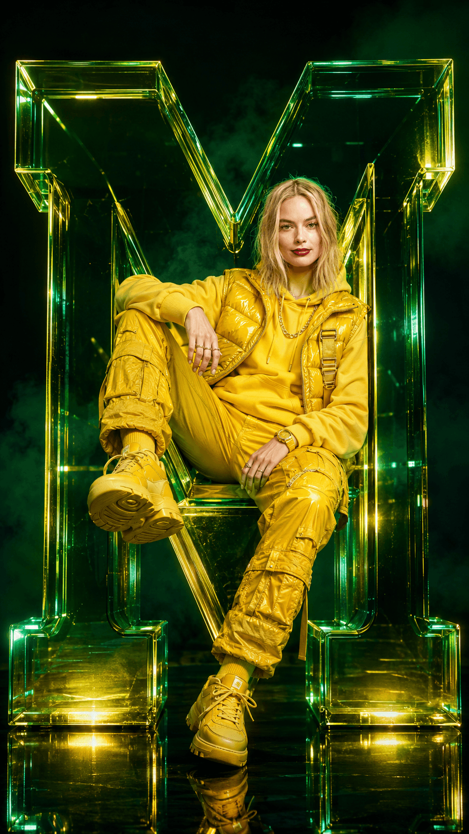 Glass Letter M Portrait Prompt | Luxury Crystal 3D Alphabet AI Photo Prompt | Cinematic Fashion Editorial (Flux, Midjourney, GPT Image)