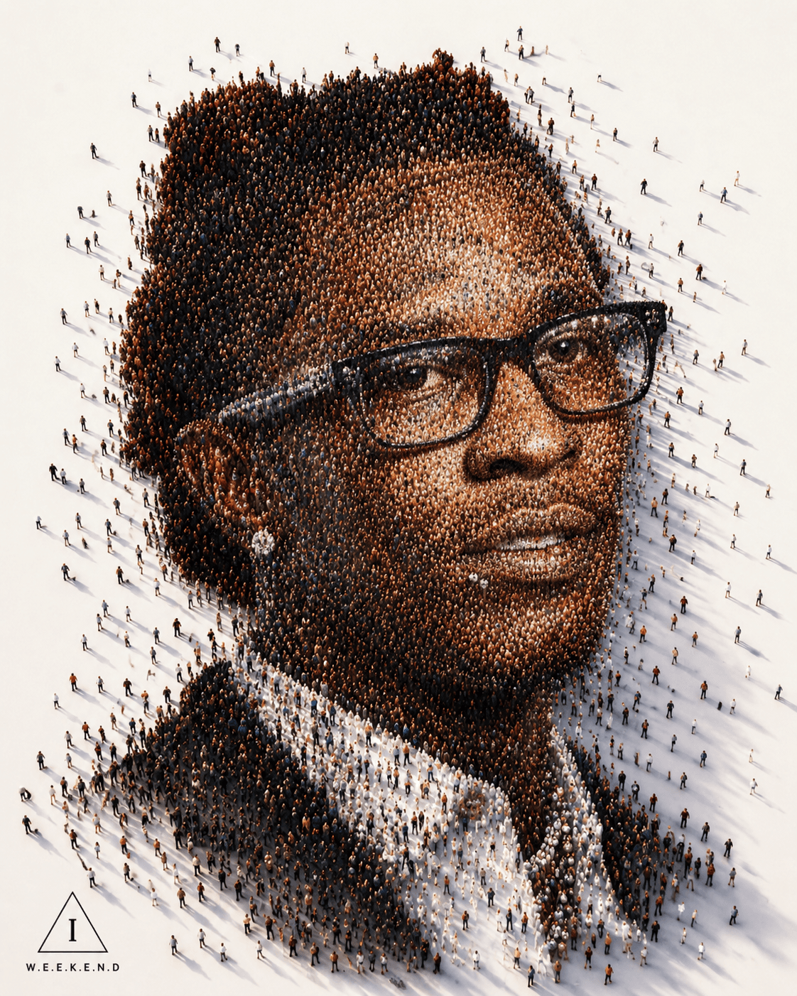 Human Crowd Portrait AI Art Prompt | Surreal Collective Identity Concept | Photorealistic Human Mosaic Face | Midjourney, Flux & DALL·E