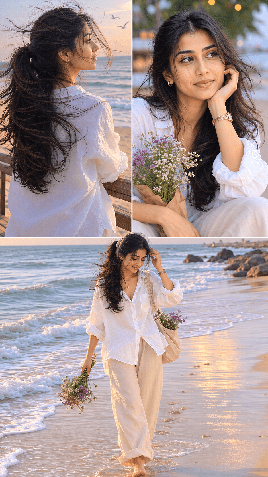 Girl Beach Portrait Photography | Summer Ocean Photoshoot preview 1
