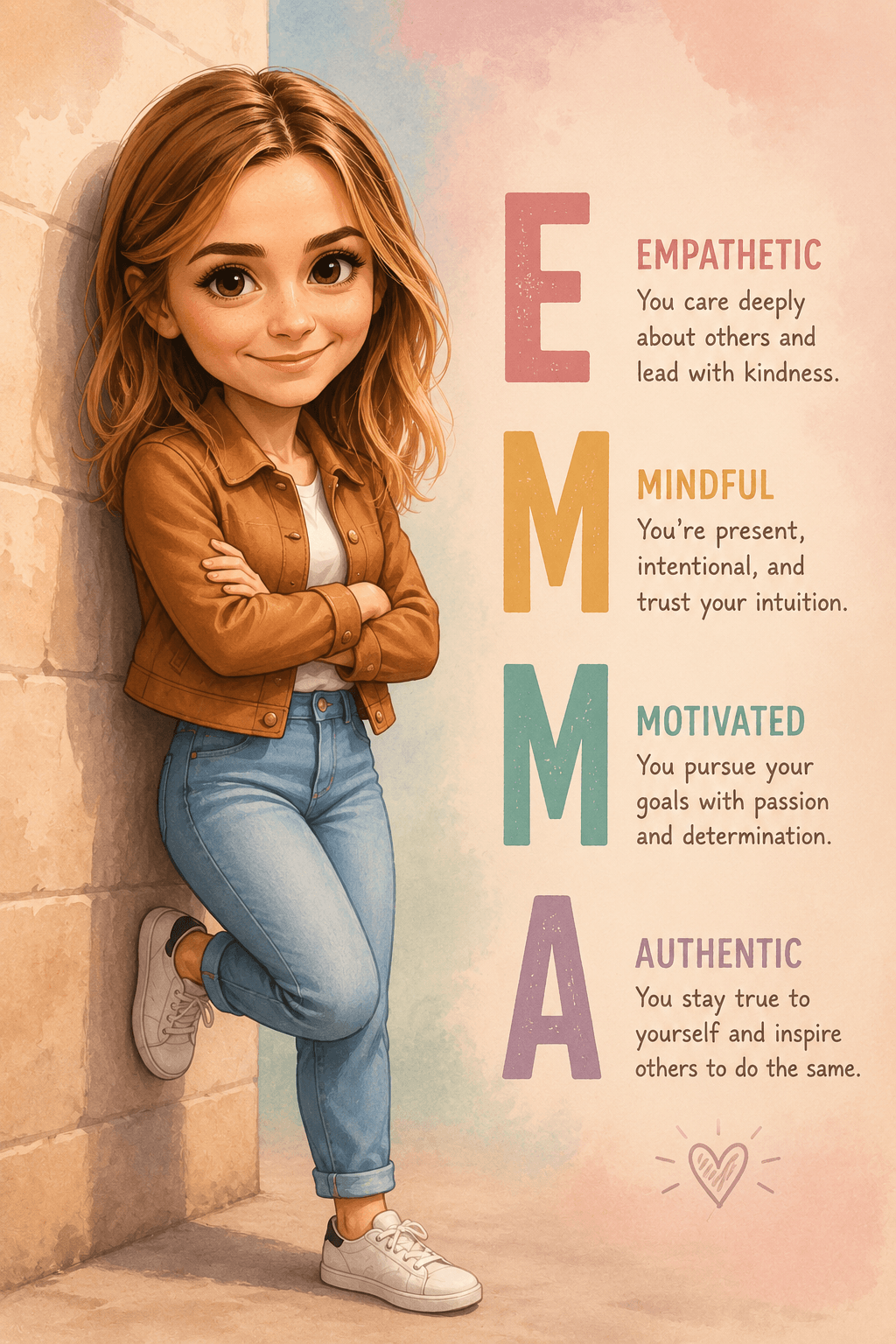 Mini Me Cartoon Character Portrait Prompt | Personalized Chibi Name Personality Poster Generator
