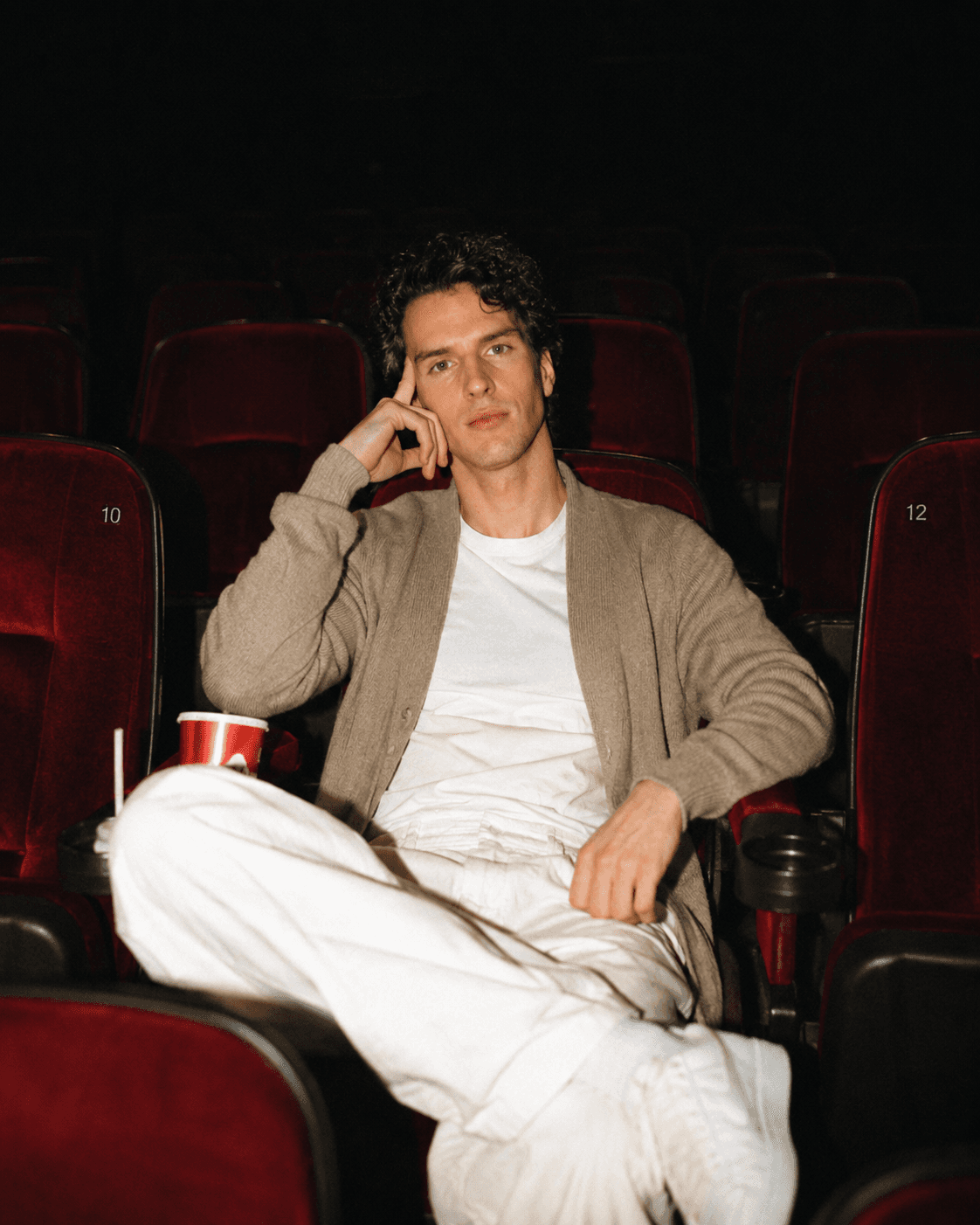 Cinematic Movie Theater Portrait Prompt | Flash Editorial Fashion Photography AI Prompt