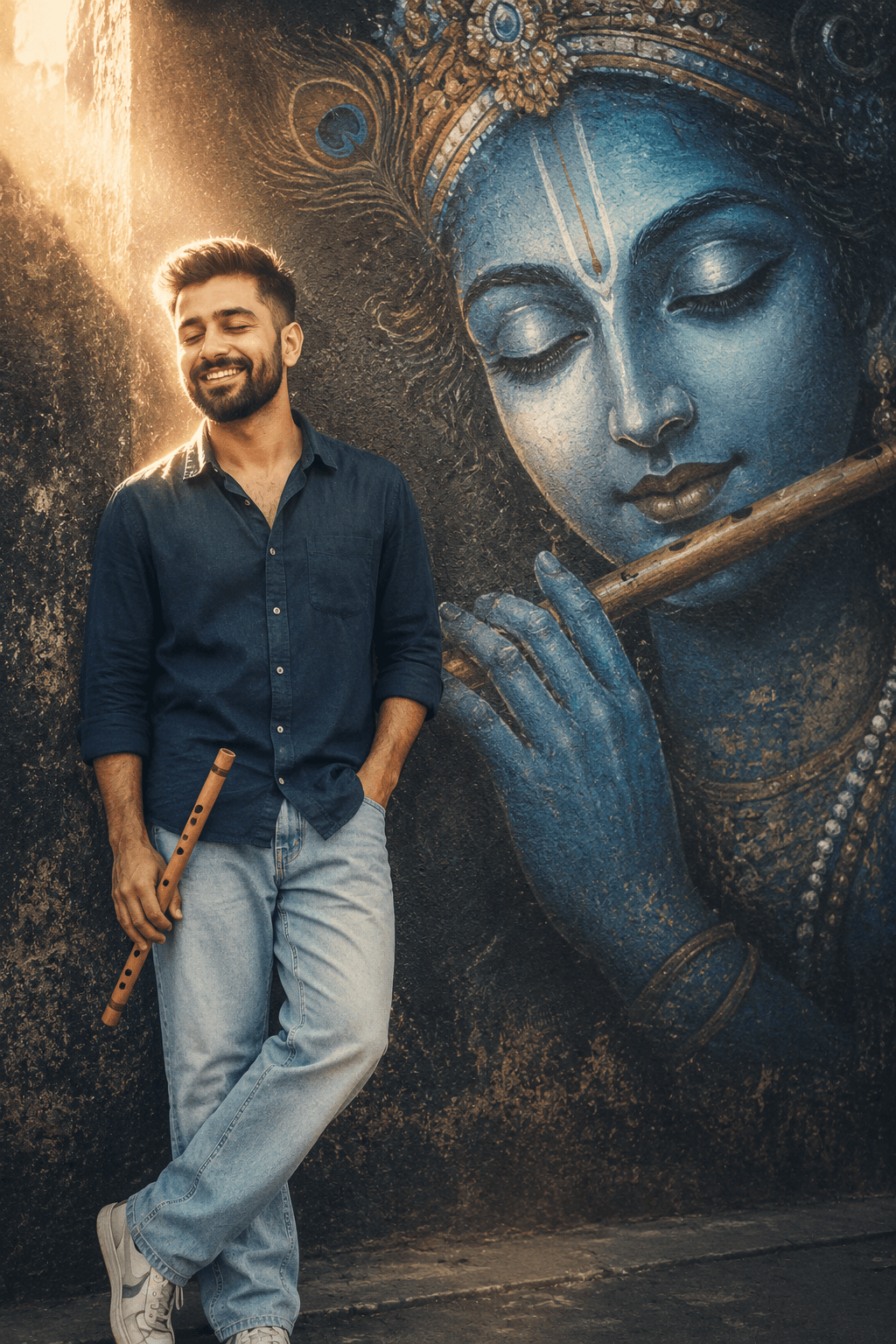 Krishna Devotional Portrait Prompt | Realistic AI Art preview 3