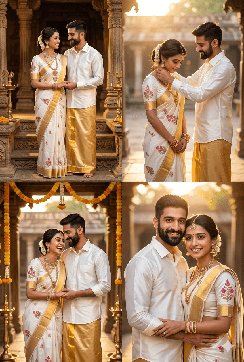 Rajasthani Poshak And South India Sareee Prompt. preview 4