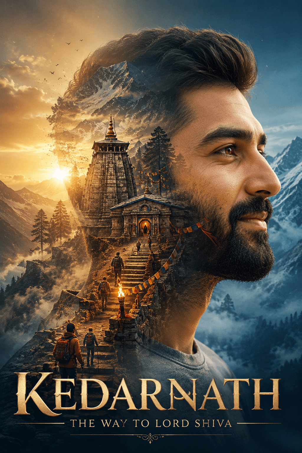 Double Exposure Travel Poster/Devotional Poster Prompt |  preview 1