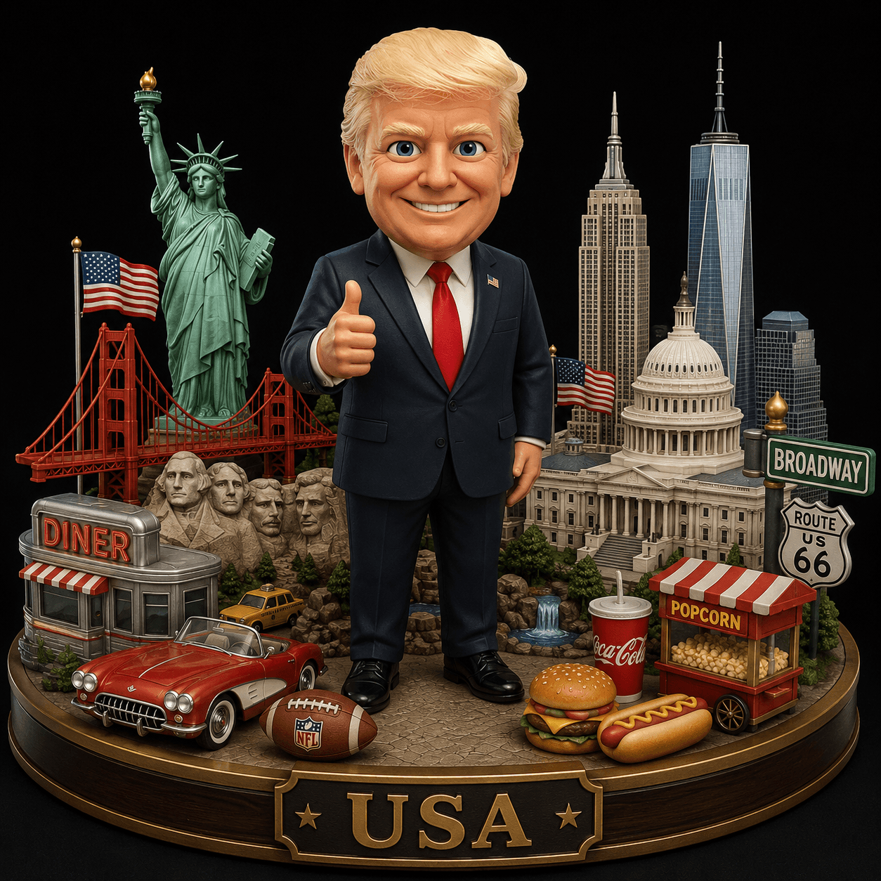 Pixar Style Country Figurine Prompt from Photo | AI Travel Diorama Character Generator for Midjourney / ChatGPT / DALL·E