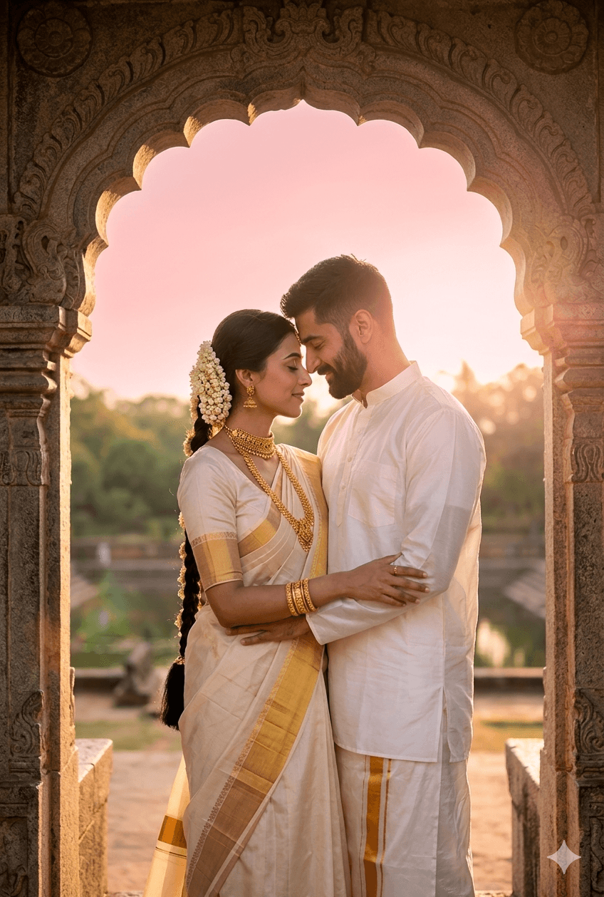 Rajasthani Poshak And South India Sareee Prompt. preview 3