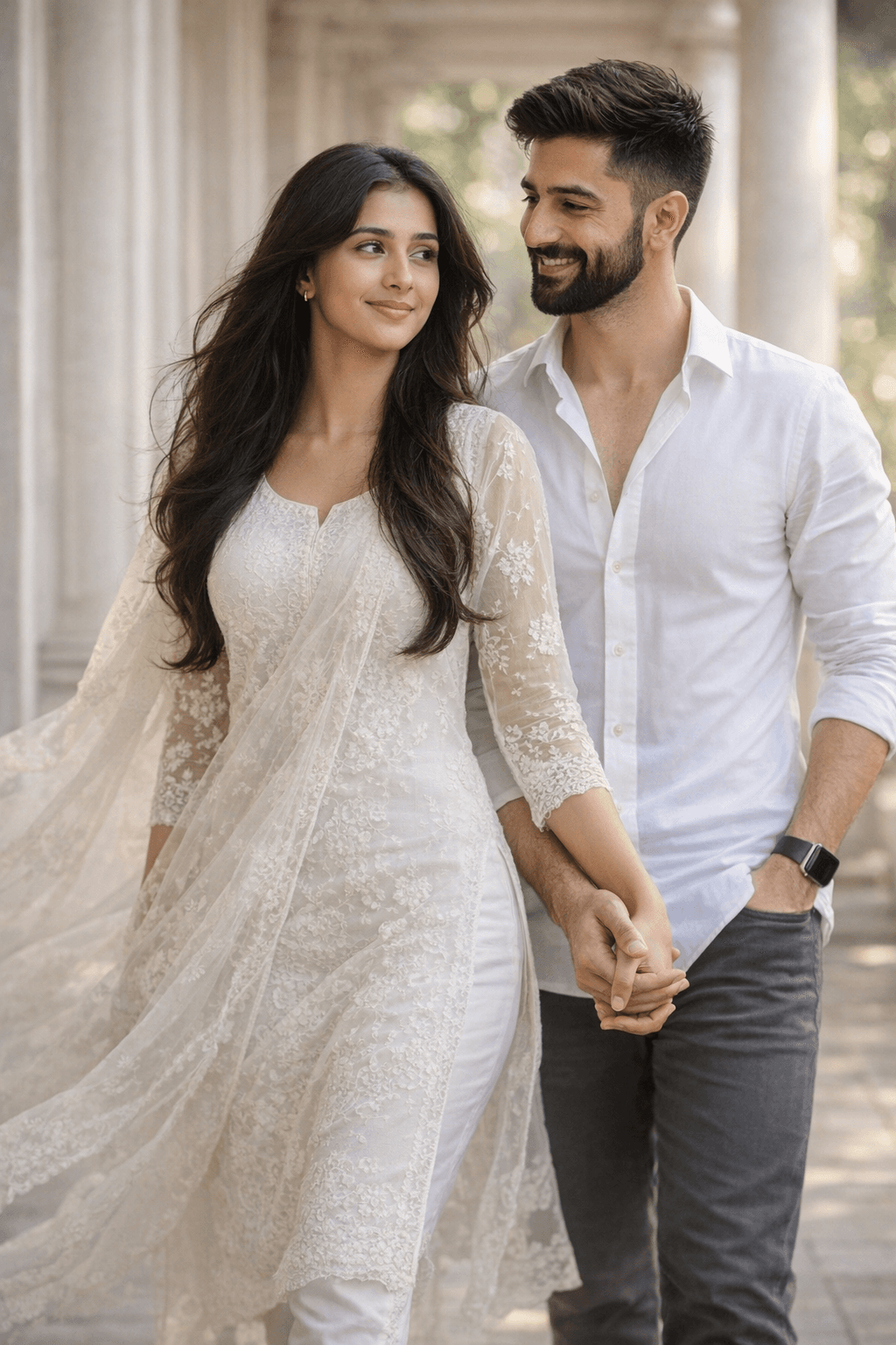 Ultra Realistic Bollywood Couple AI Photo Prompt | Romantic Cinematic Portrait 8K