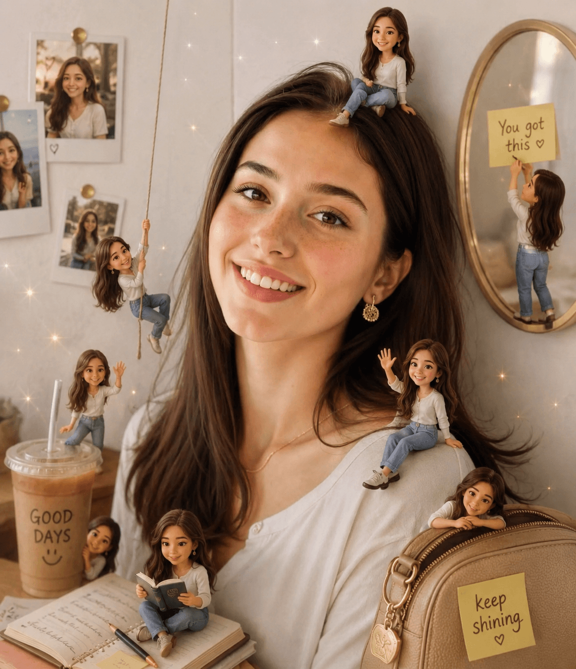 Mini Me AI Photo Prompt | Magical Tiny Clone Effect | 3D Animated Mini Self | Viral Social Media Portrait | ChatGPT & AI Image Prompt