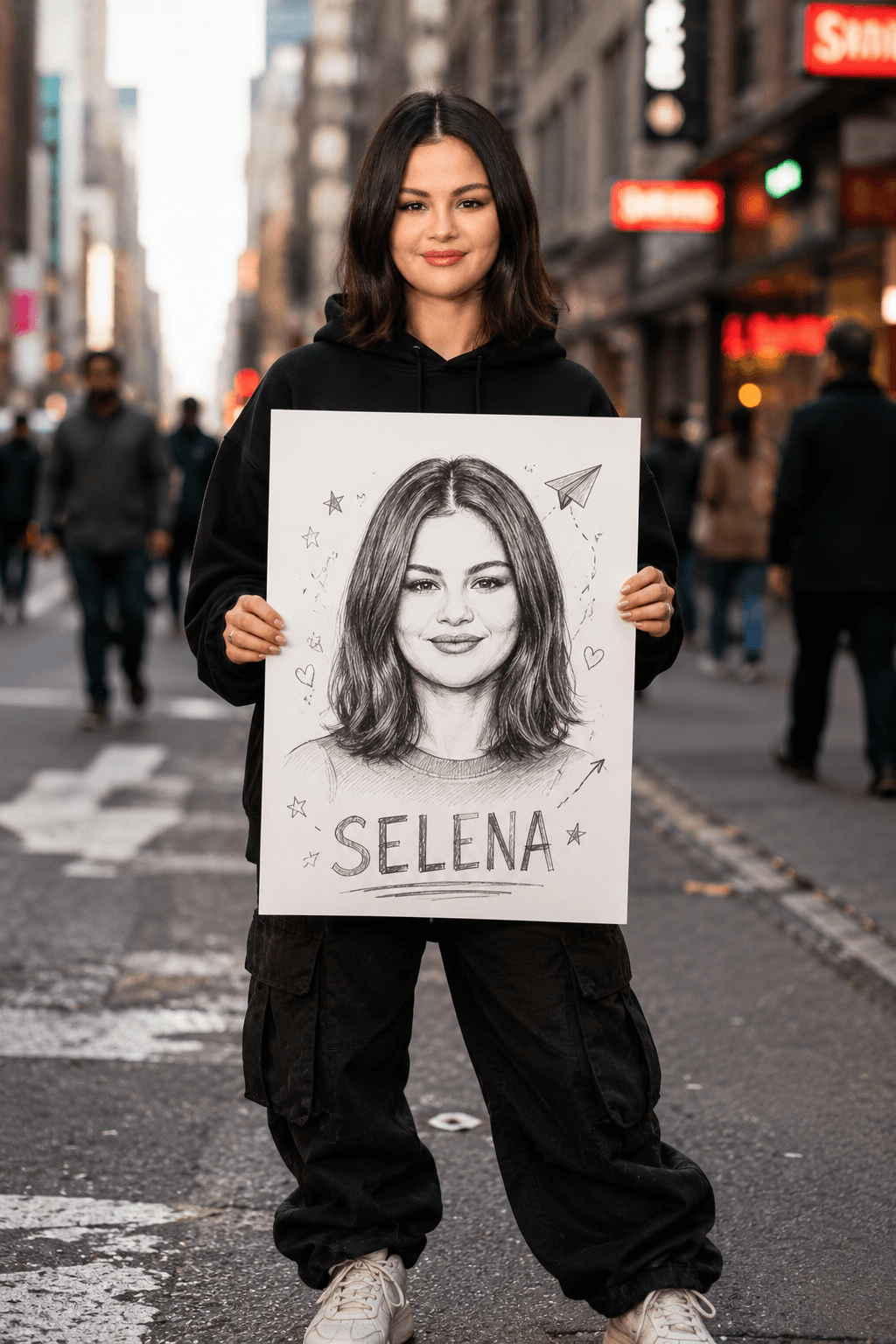 Street Portrait Creator Prompt – Realistic Poster Sketch Photo with Identity Preservation & Cinematic Street Photography