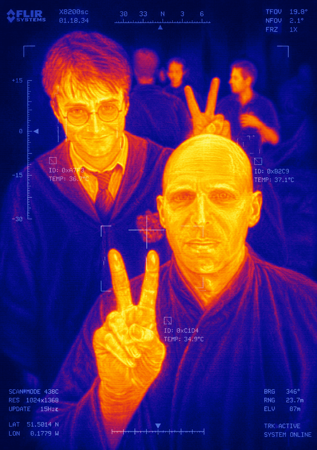 Ultra Realistic Thermal Infrared FLIR Surveillance Prompt | Military Thermal Vision Effect