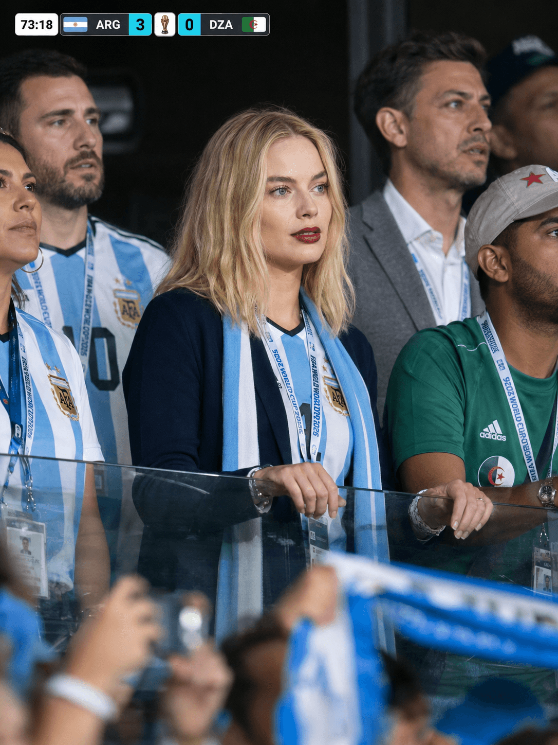Photorealistic FIFA World Cup VIP Spectator Cutaway Prompt | Exact Face Reference Broadcast Shot