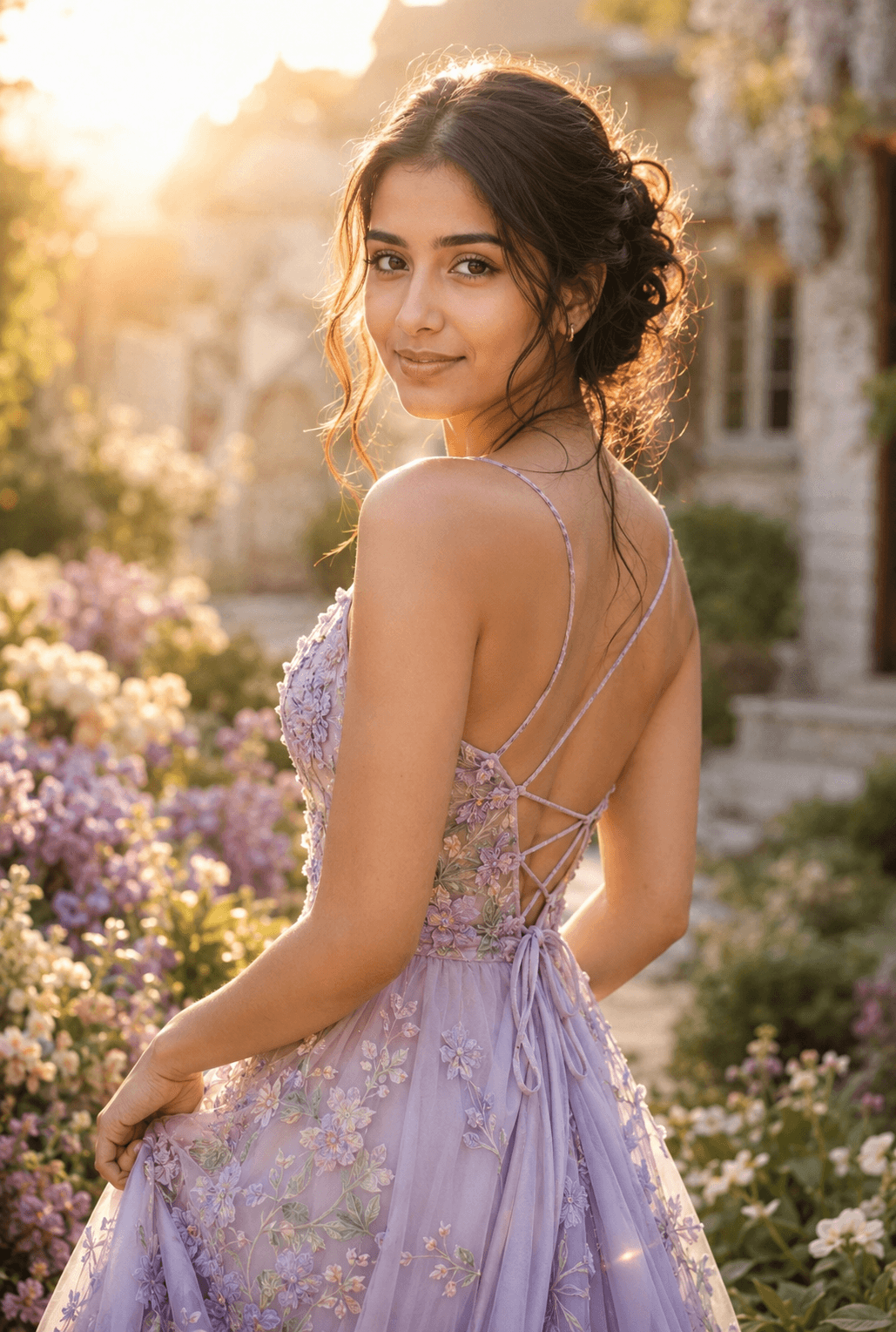 Ultra Realistic Cinematic Garden Portrait Prompt | Golden Hour Fashion Editorial AI Prompt