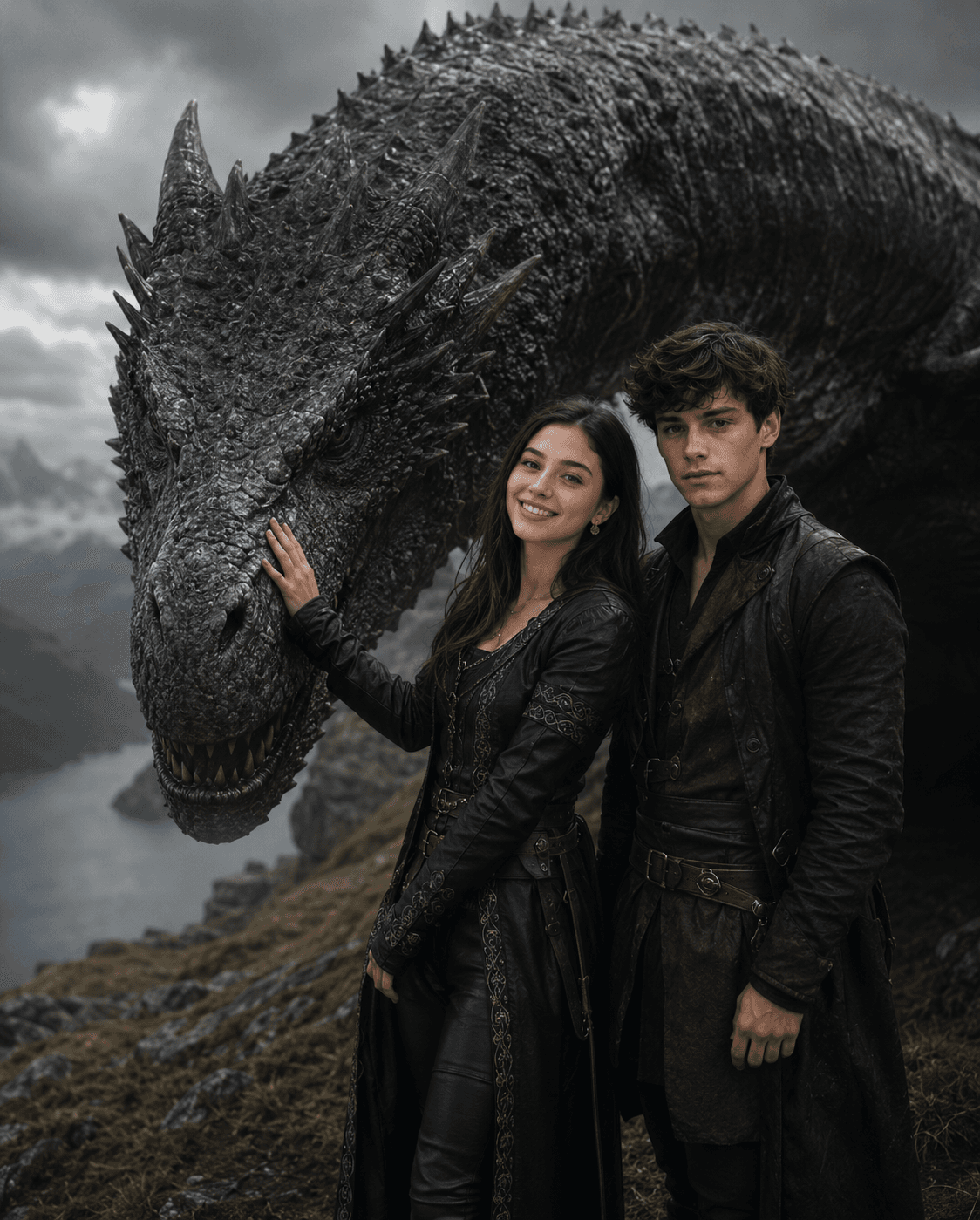Ultra Realistic Dragon Rider Prompt with Character + Dragon Reference Lock | Cinematic Dark Fantasy AI Prompt