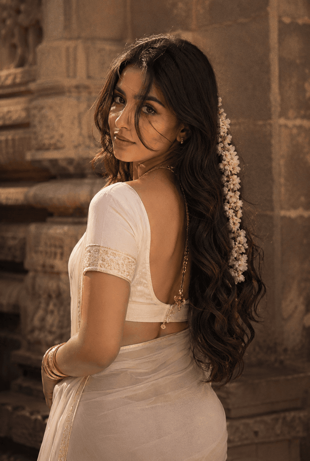 Rajasthani Poshak And South India Sareee Prompt. preview 1