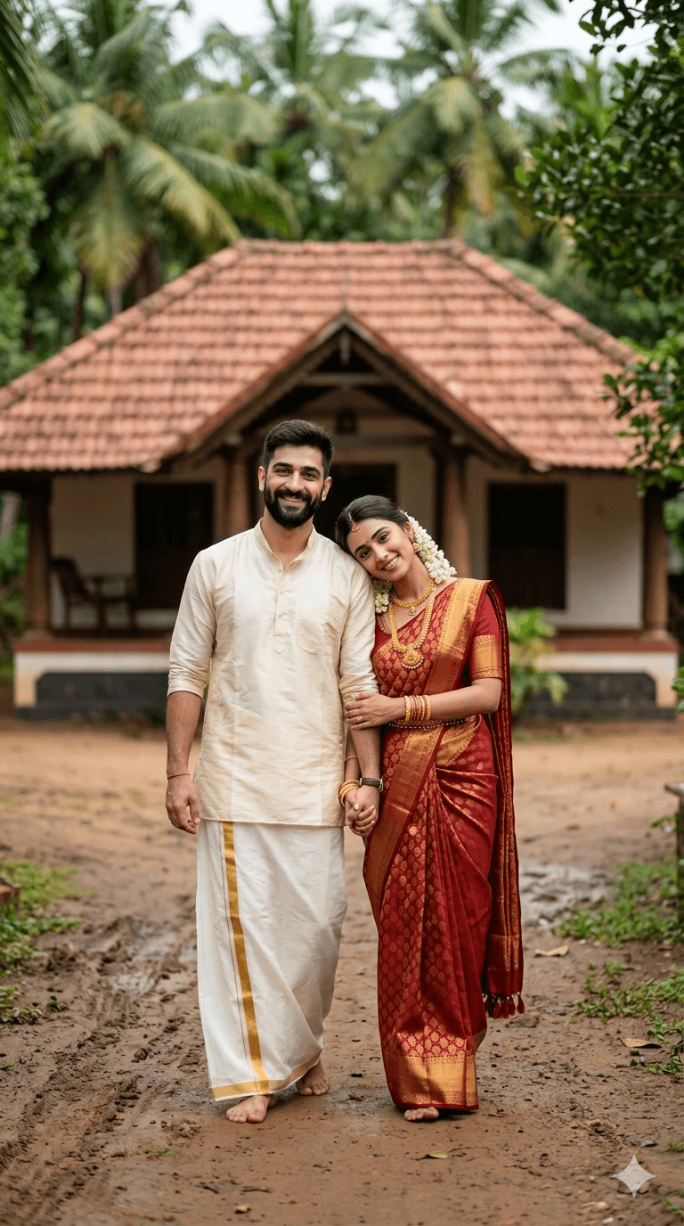 Rajasthani Poshak And South India Sareee Prompt. preview 2