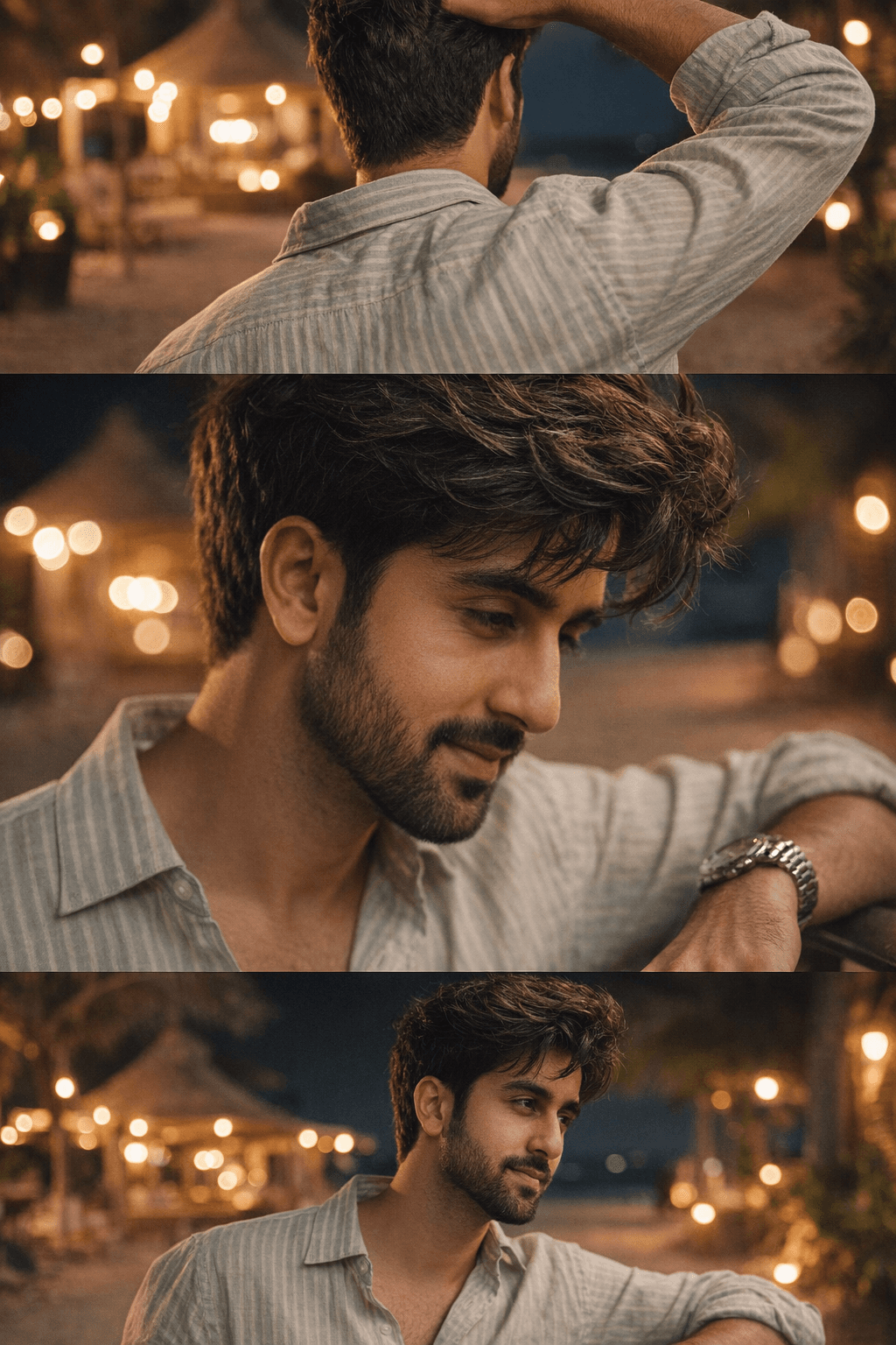 Three Frames of Quiet Confidence Photo Editing Prompt For Boy