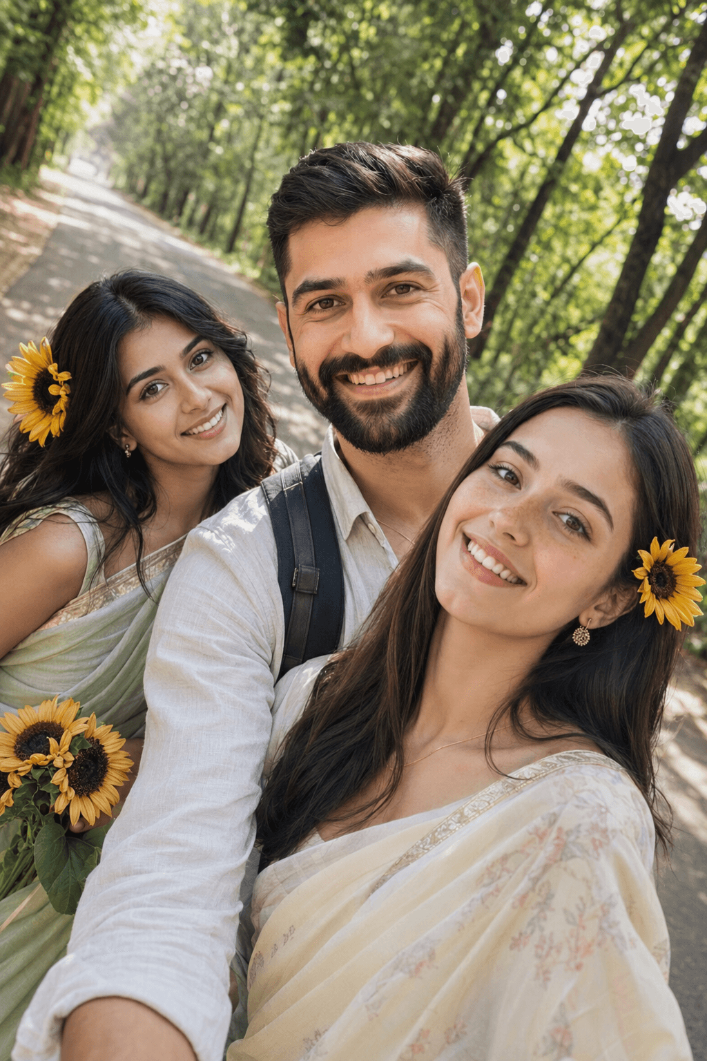 Friends Photo Prompt | Cinematic DSLR Group Portrait preview 1