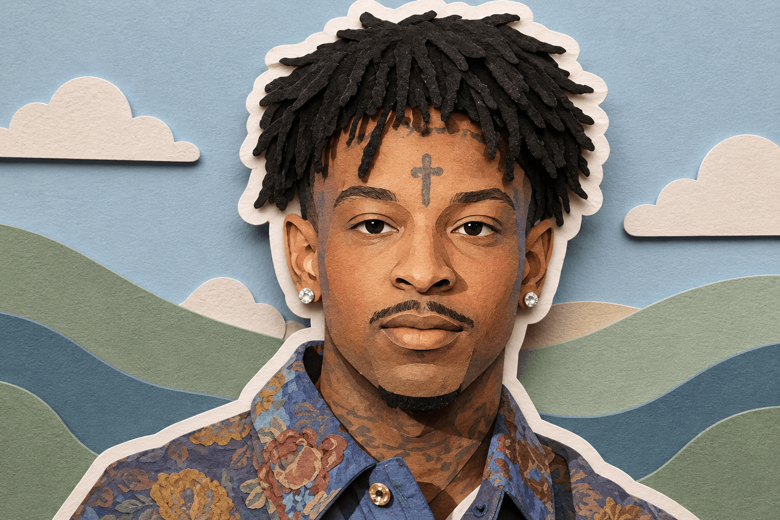 Paper Cut Portrait AI Prompt | Layered Papercraft Style preview 3