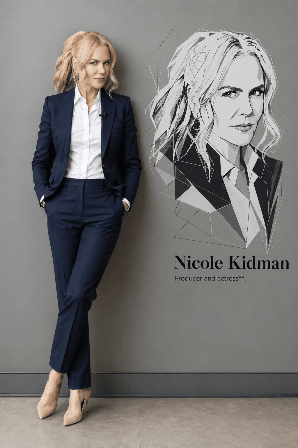Ultra Realistic 8K Professional Full Body Portrait Prompt with Vector Wall Art | AI Photo Generator Prompt