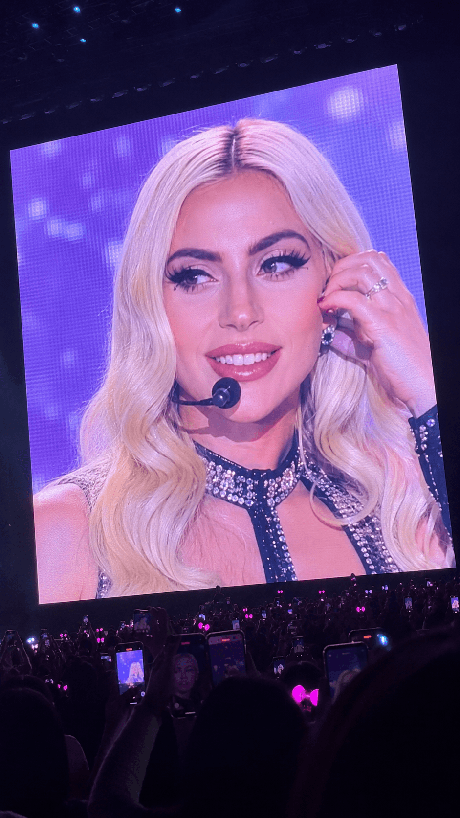 Realistic K-Pop Concert Jumbotron Prompt | AI Idol Live Arena Screen Photo