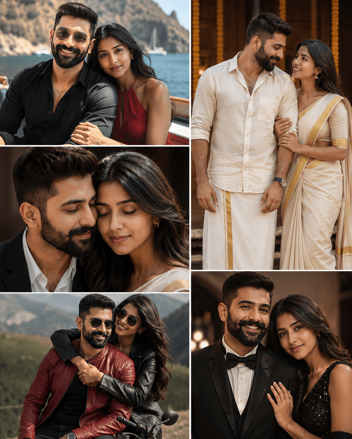 AI Romantic Couple Photoshoot Prompt | Cinematic 8K Luxury Fashion & Adventure Portraits
