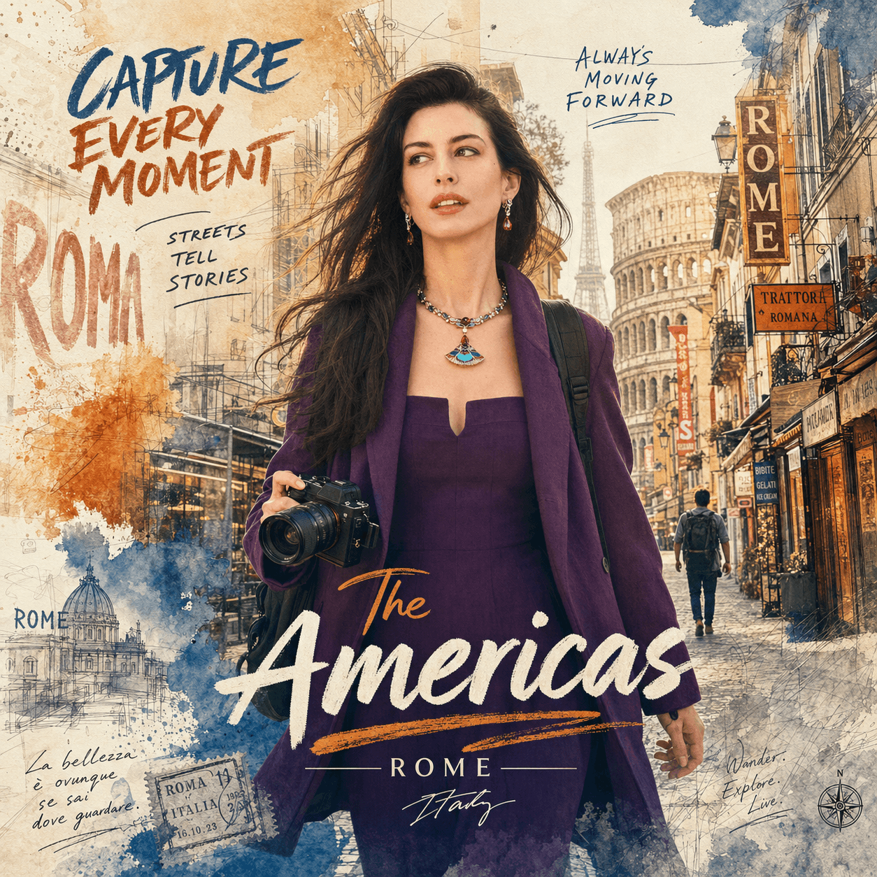 Cinematic Watercolor Travel Poster AI Prompt | Netflix IMAX Editorial Style