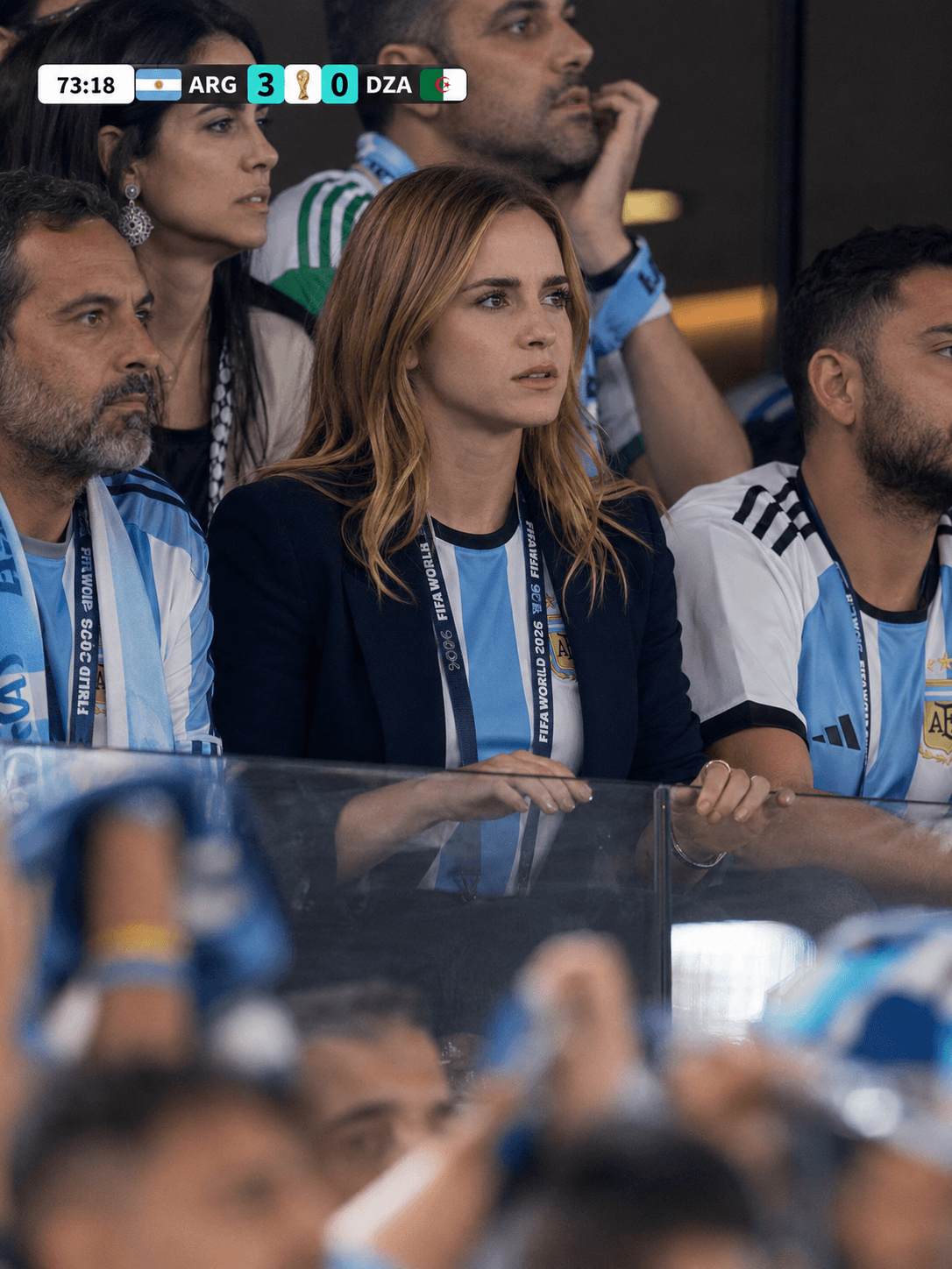 Photorealistic FIFA World Cup VIP Fan Broadcast Prompt | Consistent Face Reference Sports Photography AI Prompt