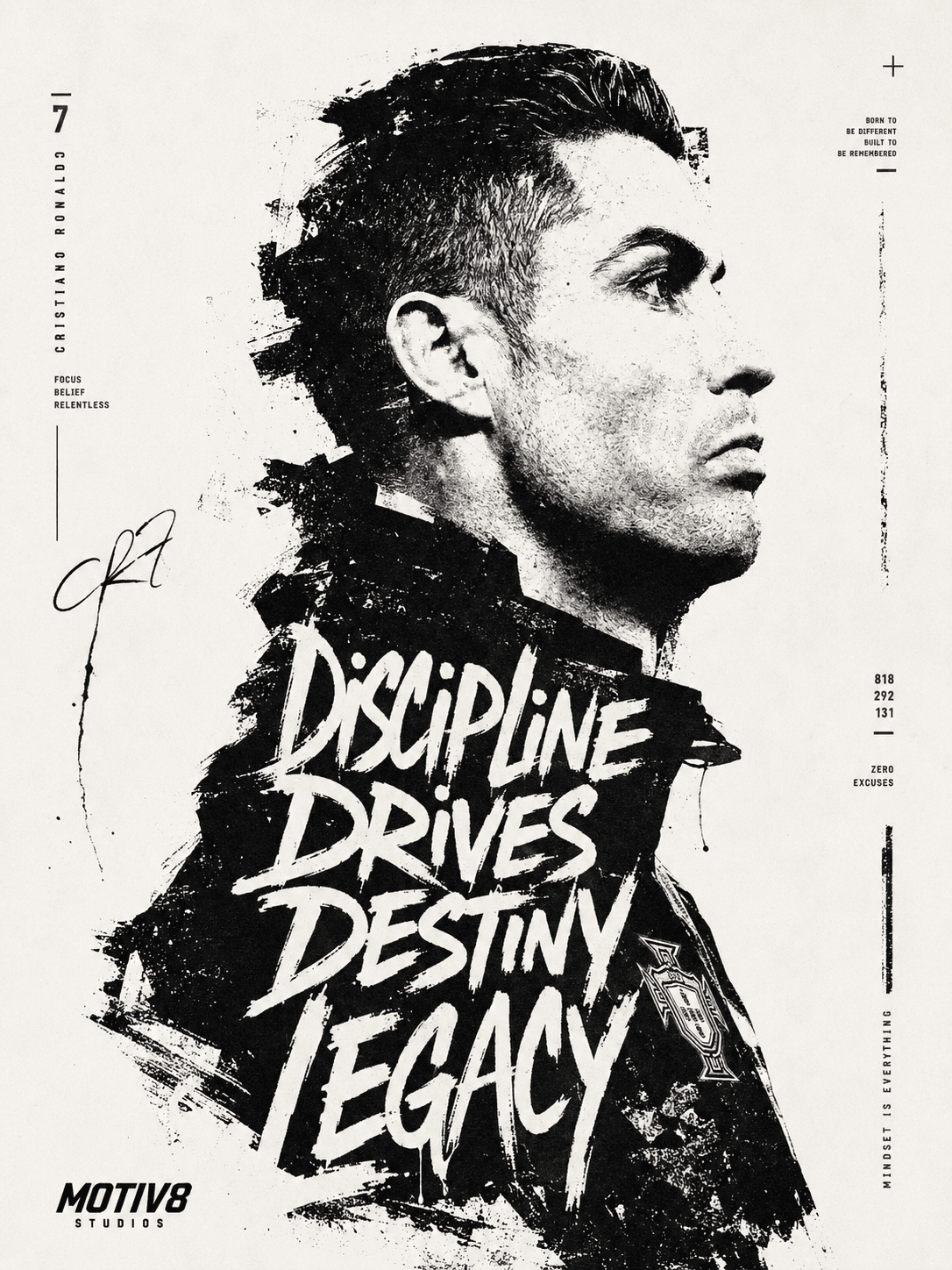 High Contrast Black & White Typographic Portrait Poster Prompt | Editorial Ink Stencil AI Art | Midjourney, ChatGPT & DALL·E
