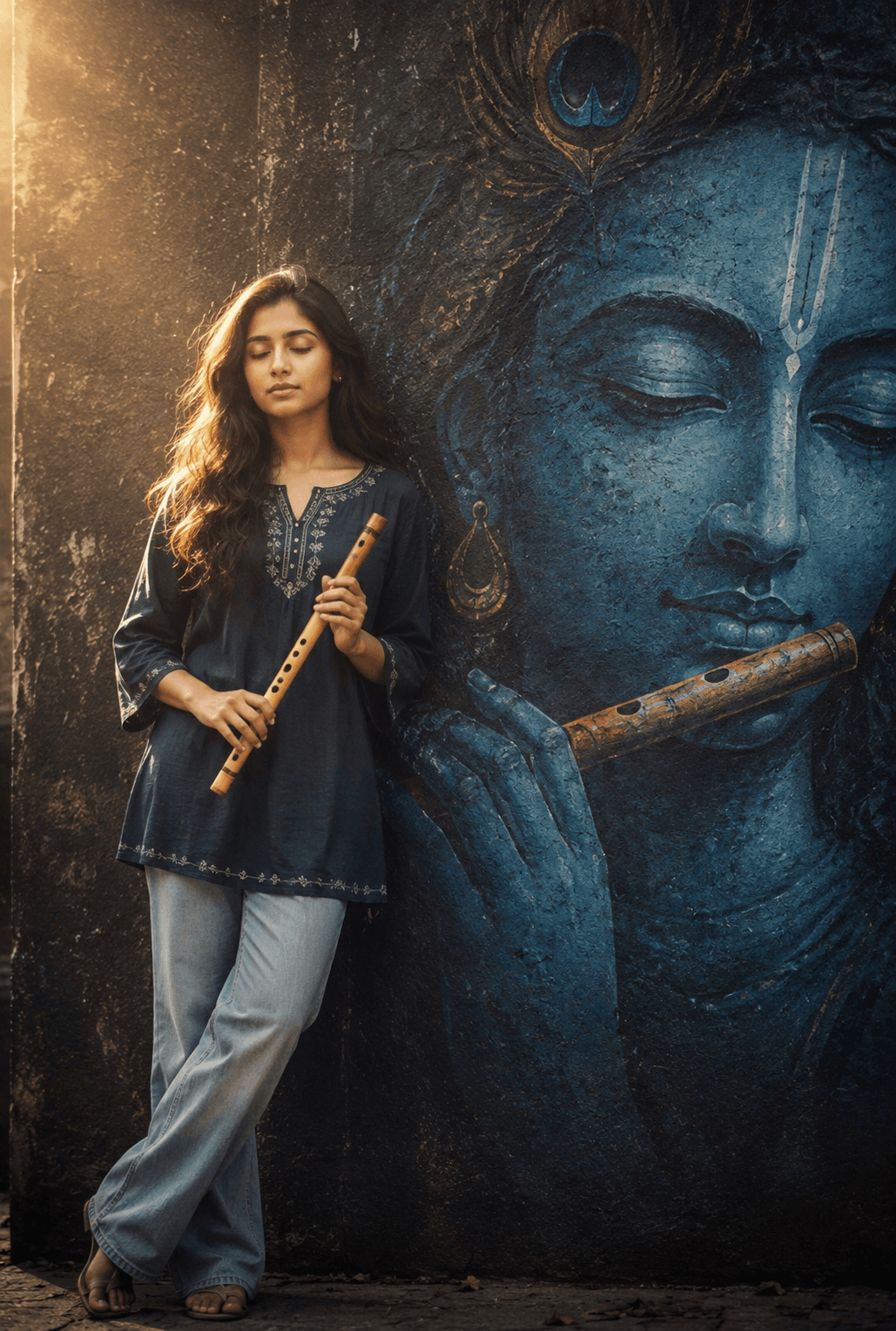 Krishna Devotional Portrait Prompt | Realistic AI Art preview 2