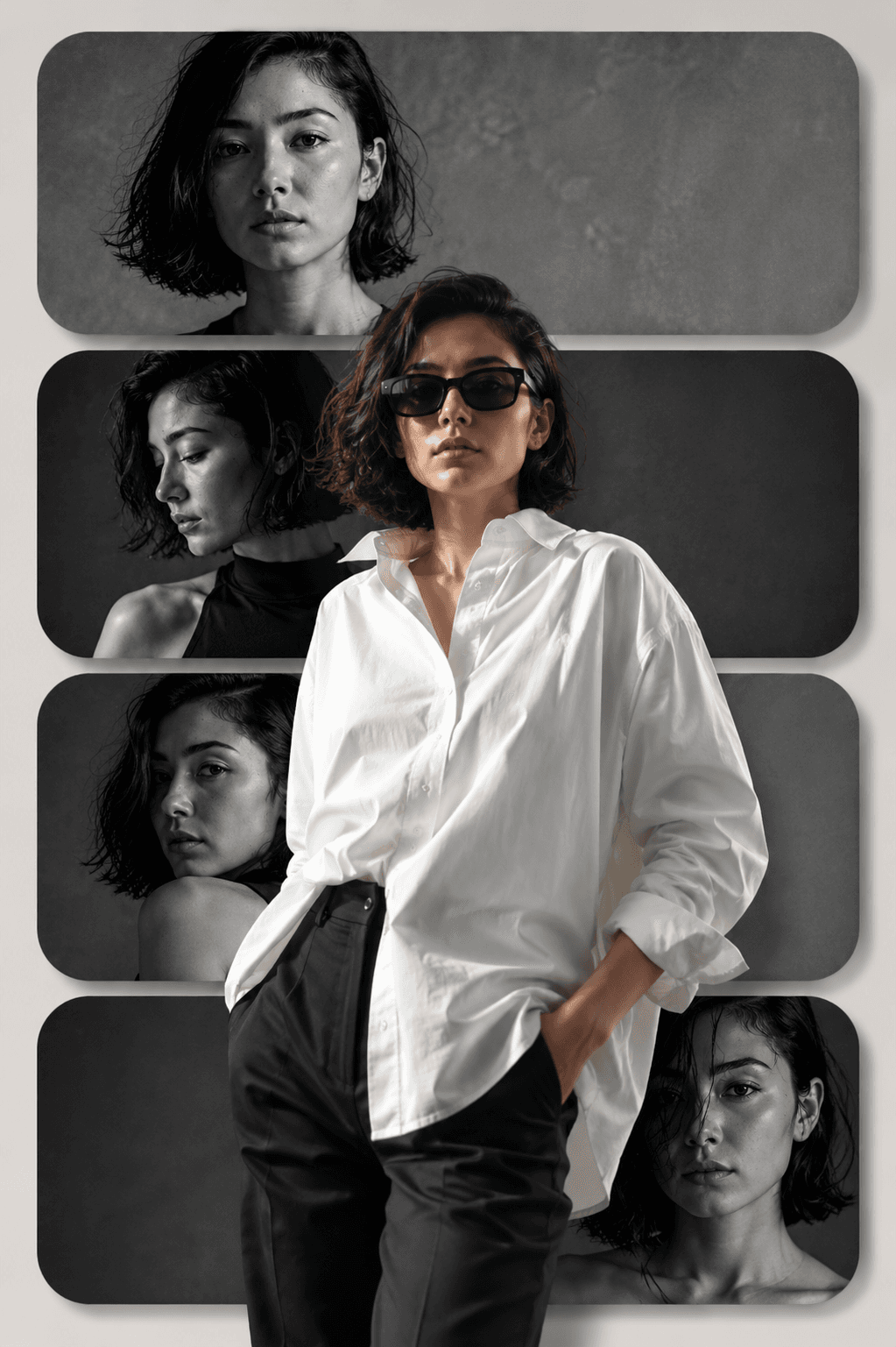 Modern Editorial Collage Poster Prompt | Fashion Magazine Style AI Portrait Design