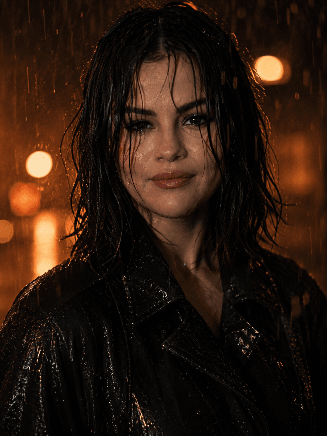 Cinematic Rain Portrait AI Prompt – Moody Noir Photography — AI prompt result