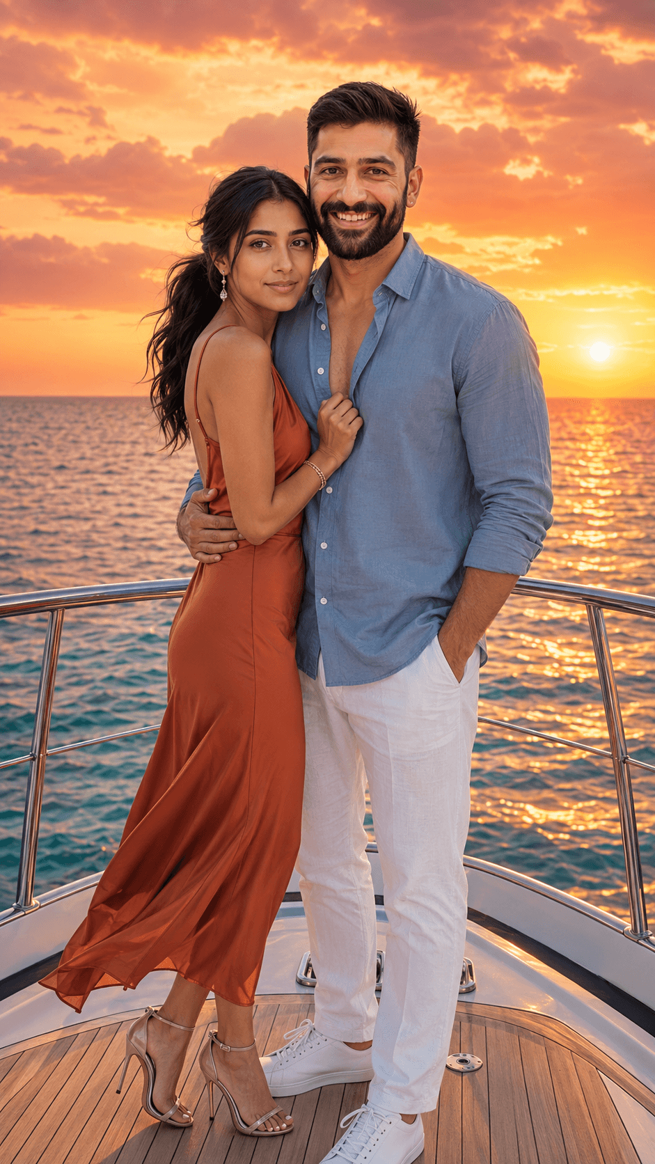 Tropical Beach Couple AI Prompt | Ultra-Realistic 9:16 — AI prompt preview 2 of 4