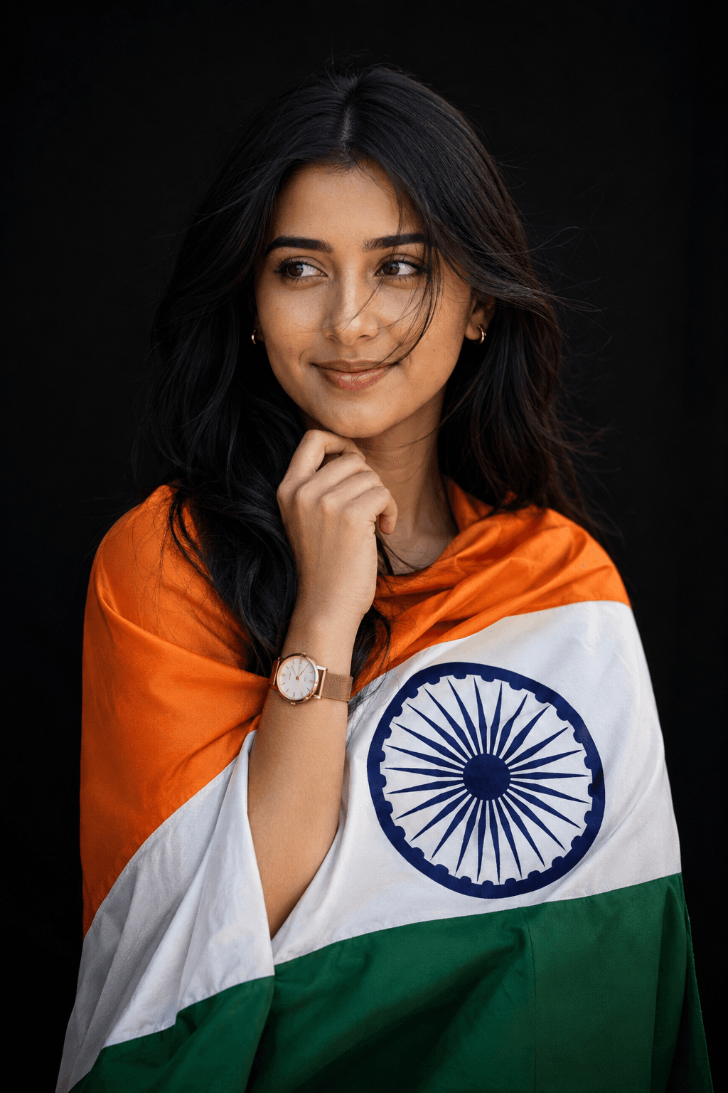 Ultra Realistic Indian Flag Portrait Prompt | Cinematic DSLR Independence Day AI Photo Prompt — AI prompt result