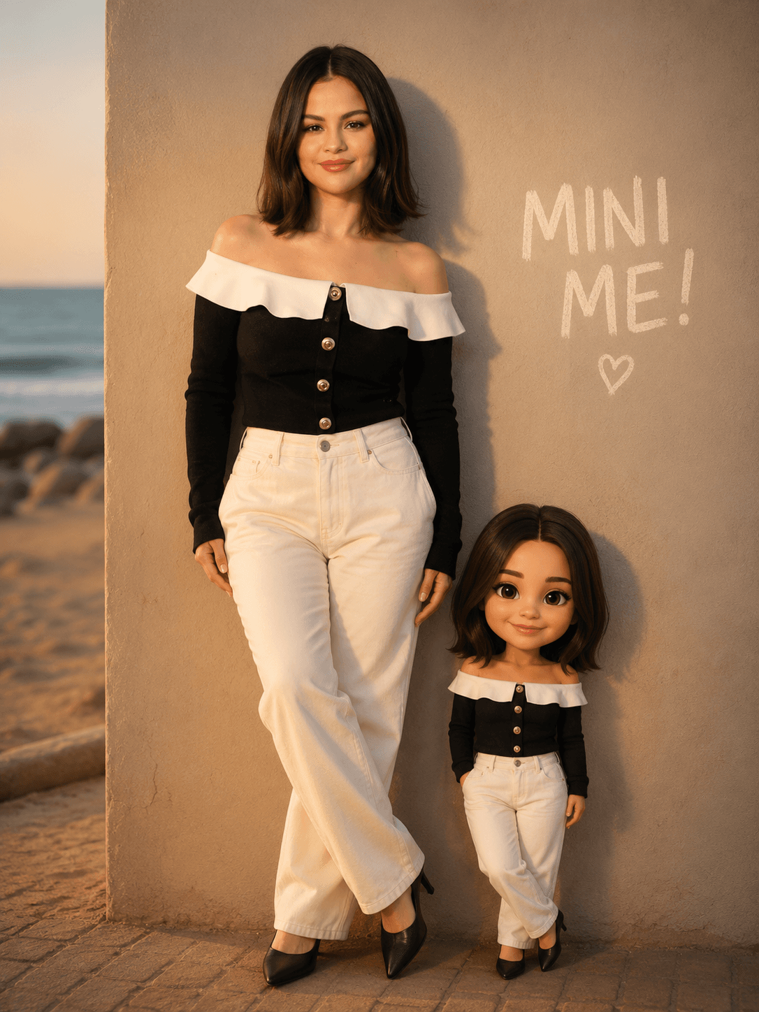 Mini Me AI Photo Prompt – Hyperrealistic Chibi Twin Portrait Generator — AI prompt result