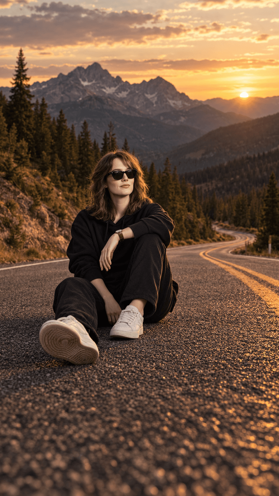Cinematic Mountain Sunset AI Photo Prompt — AI prompt preview 2 of 4