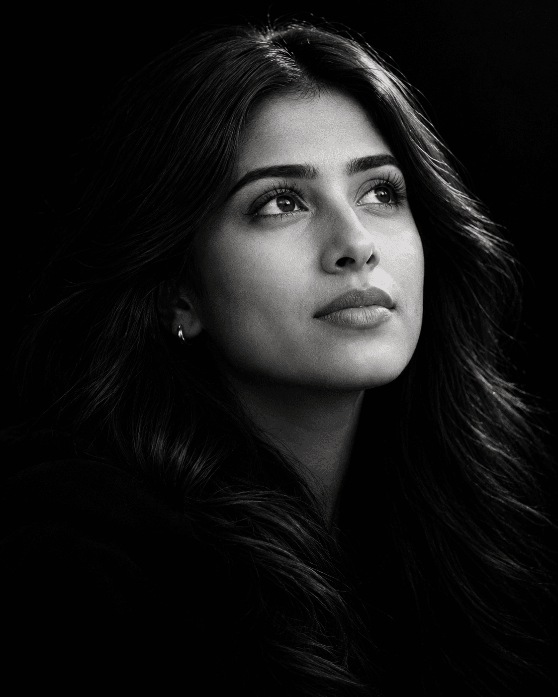 Cinematic Black & White Portrait AI Prompt | Chiaroscuro — AI prompt preview 4 of 4