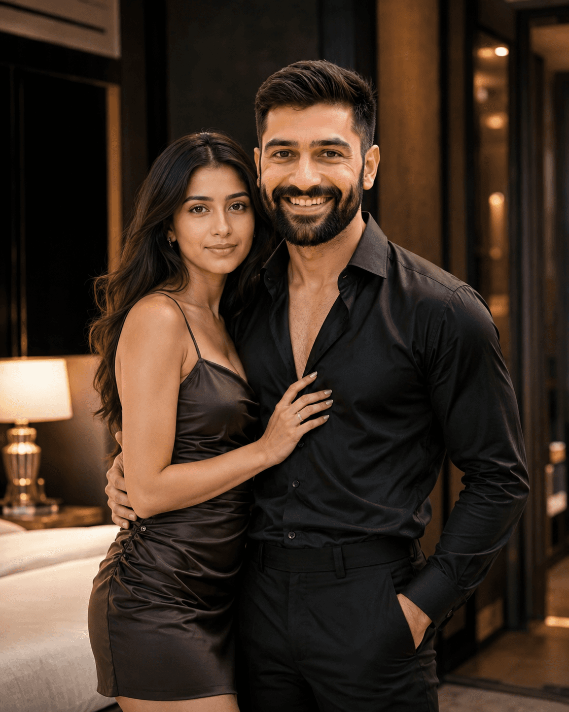 Luxury Indian Couple Fashion Portrait | Premium Editorial — AI prompt preview 2 of 4