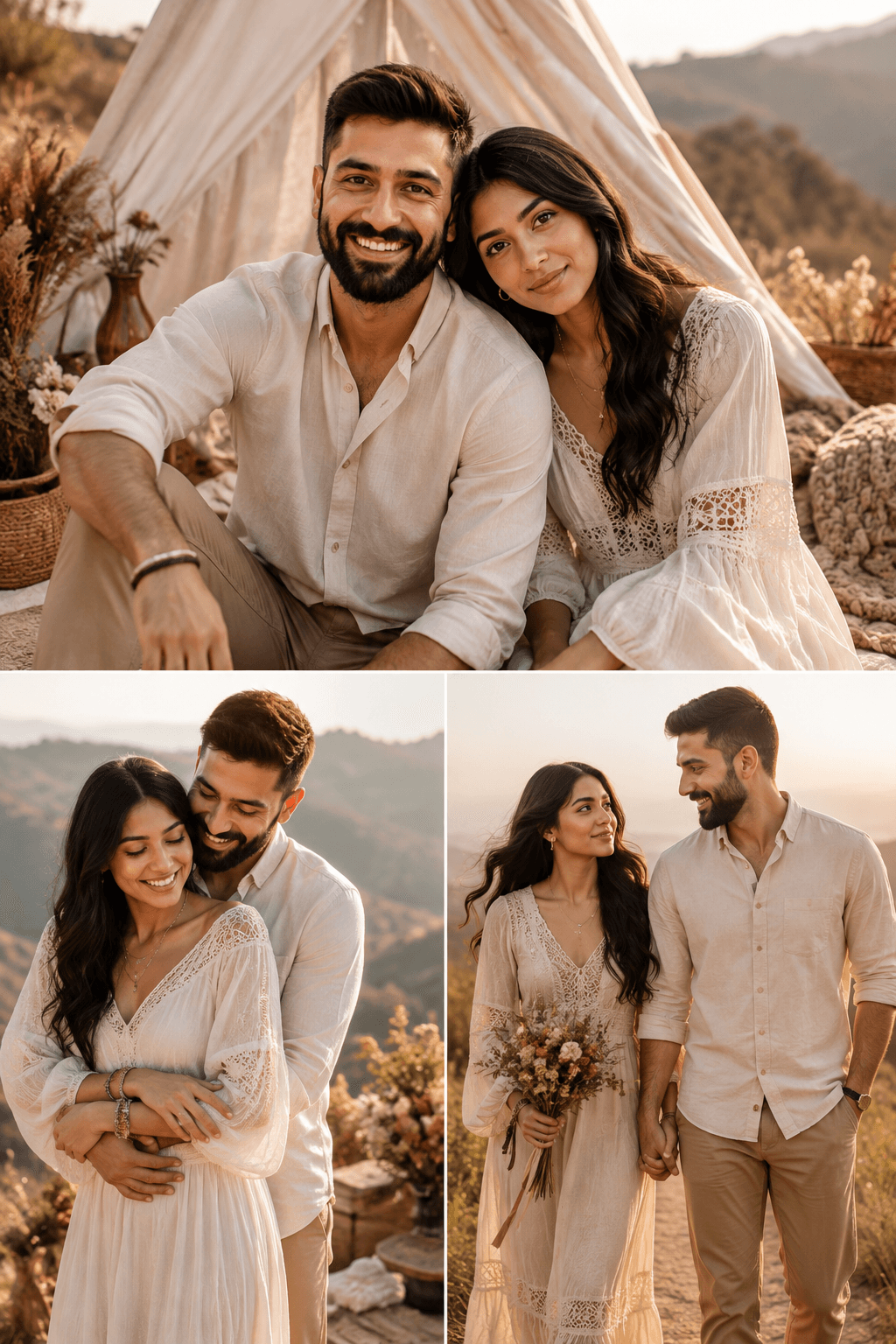 Boho Chic Couple Photoshoot Prompt  — AI prompt result