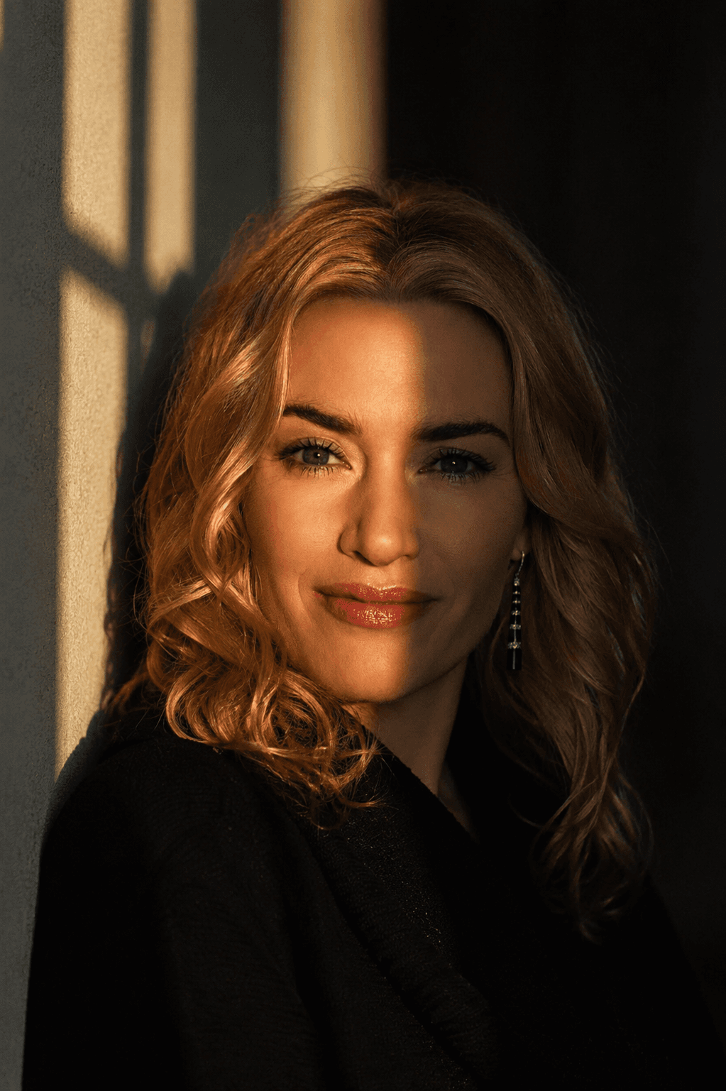 Luxury Golden Hour Editorial Portrait Prompt | Cinematic Vogue-Style AI Photo with Dramatic Window Light — AI prompt result