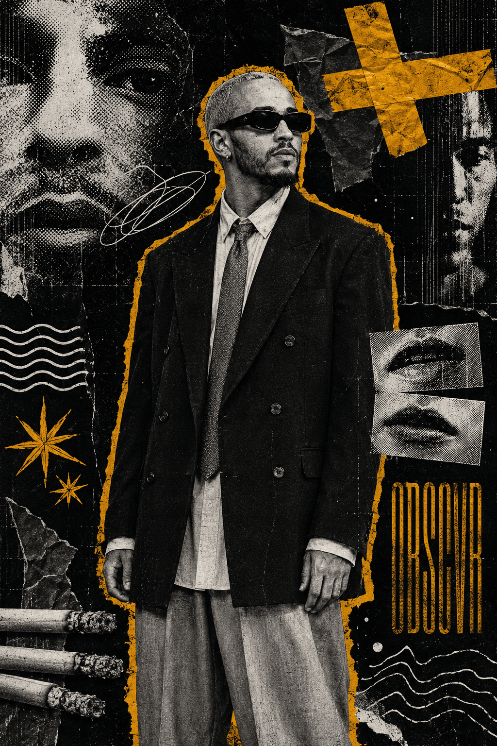Experimental Mixed Media Editorial Collage Prompt | Grunge Fashion Poster AI Art Prompt — AI prompt result