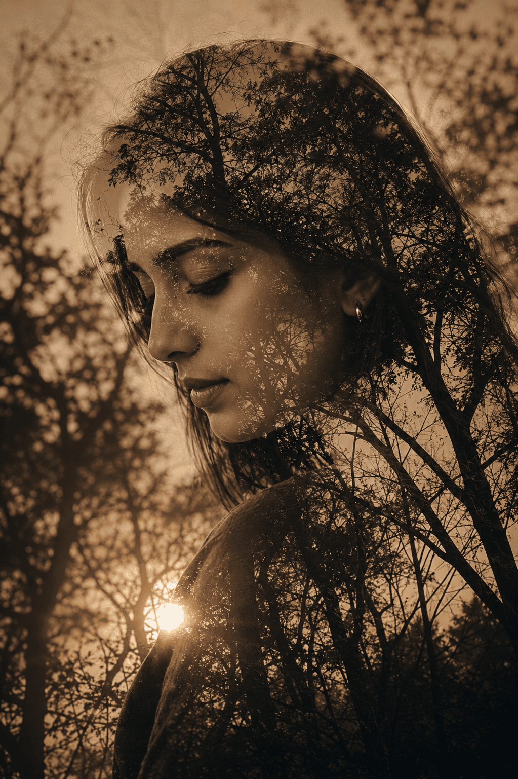Cinematic Double Exposure Portrait AI Prompt — AI prompt preview 1 of 4