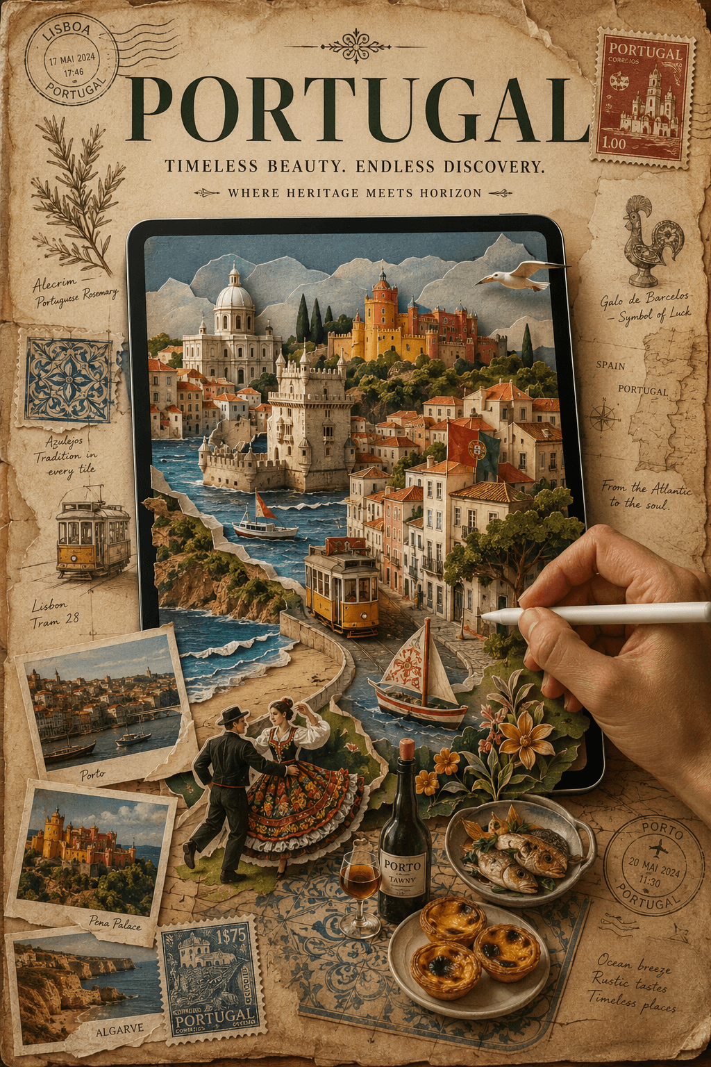 3D Papercraft Tablet Diorama