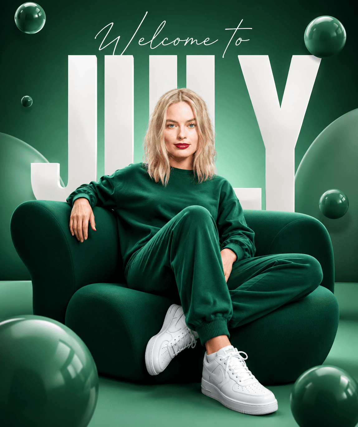 Modern 3D July Promotional Poster Prompt | Luxury Social Media AI Photo Editing Prompt | Photorealistic Graphic Design