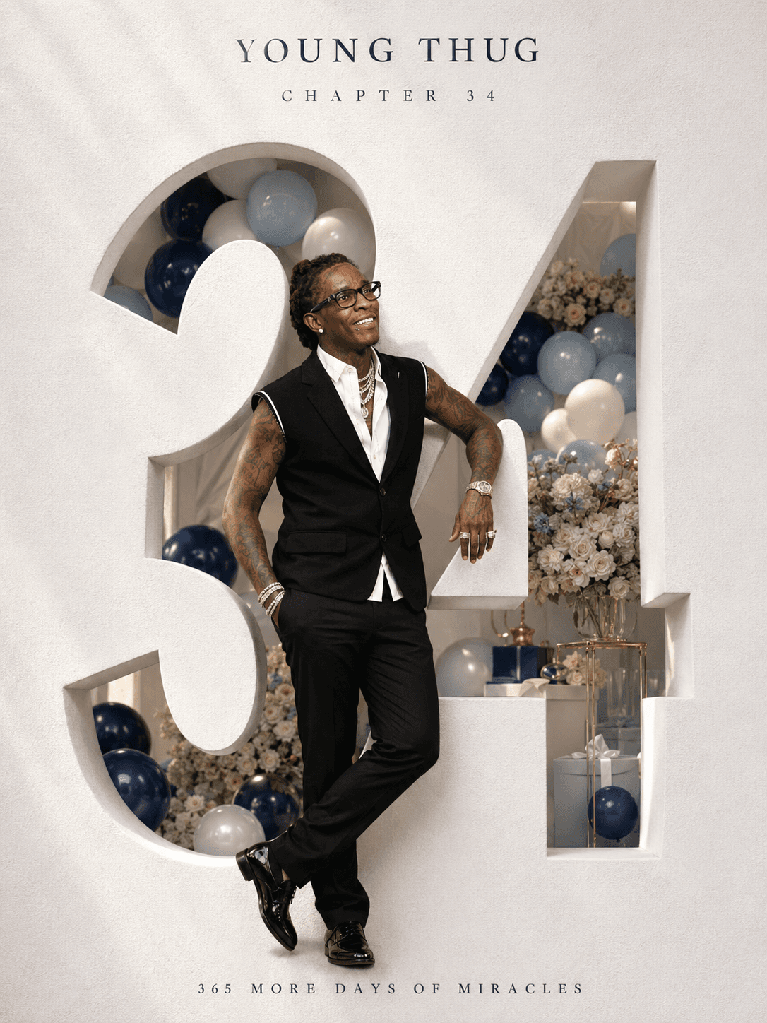 Luxury 3D Birthday Poster Prompt with Photo | Elegant Chapter Age Celebration Wall Design