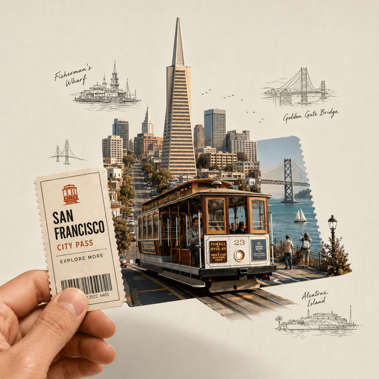 3D City Ticket Poster AI Prompt | Photorealistic Travel Artwork Generator