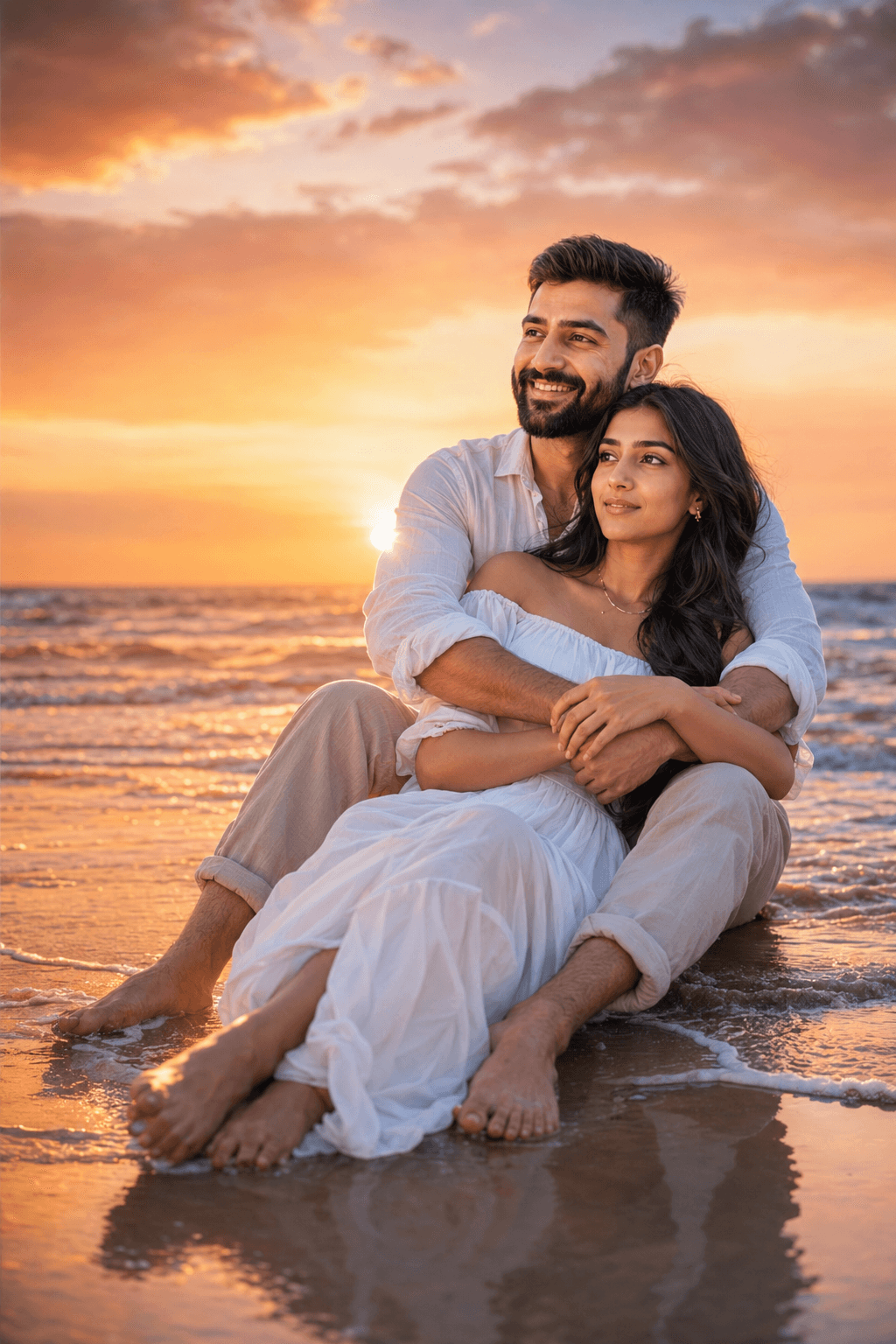 Romantic Couple Portrait and Sunset photography. preview 1
