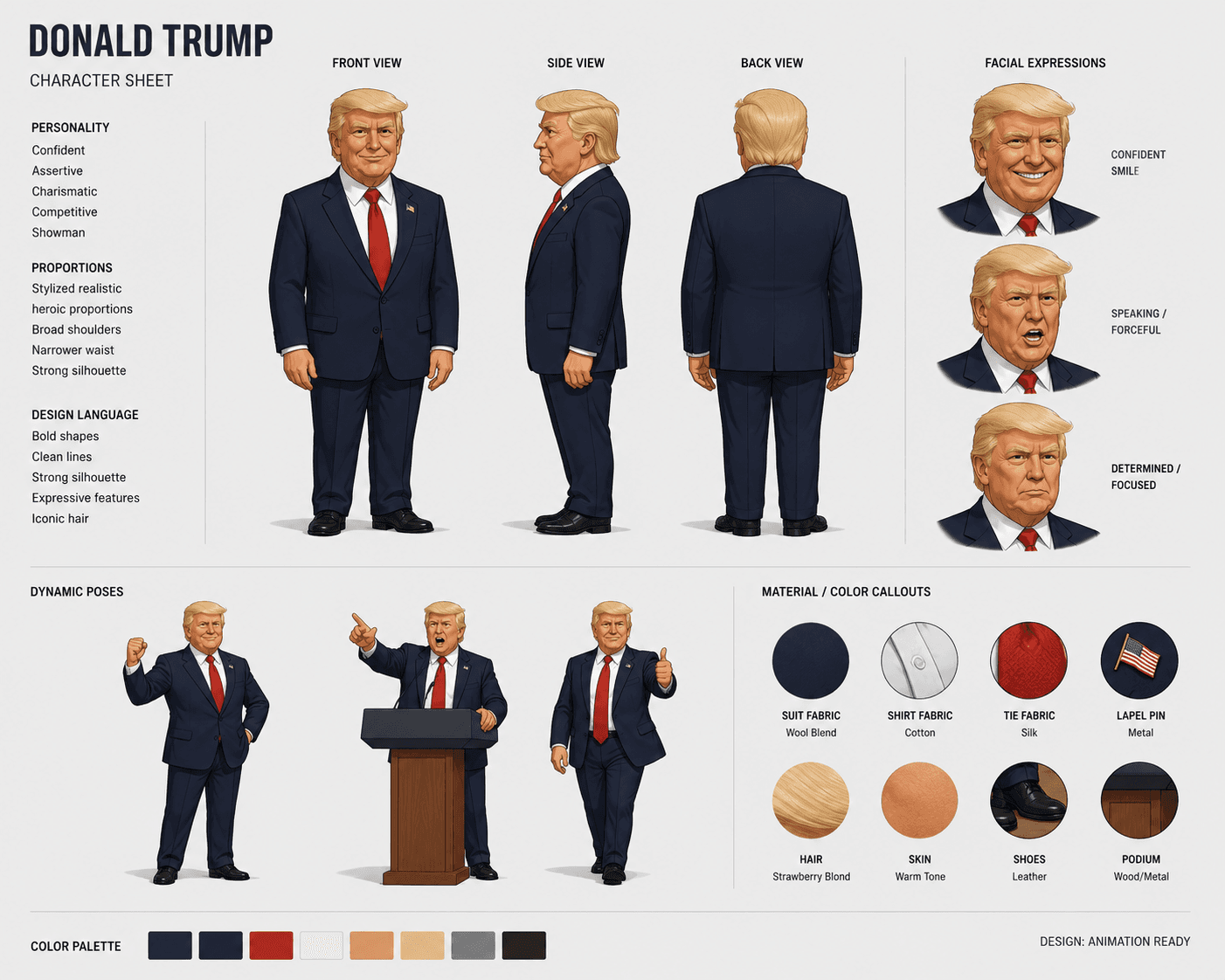 AI Character Sheet Prompt | Professional Animation Turnaround preview 2
