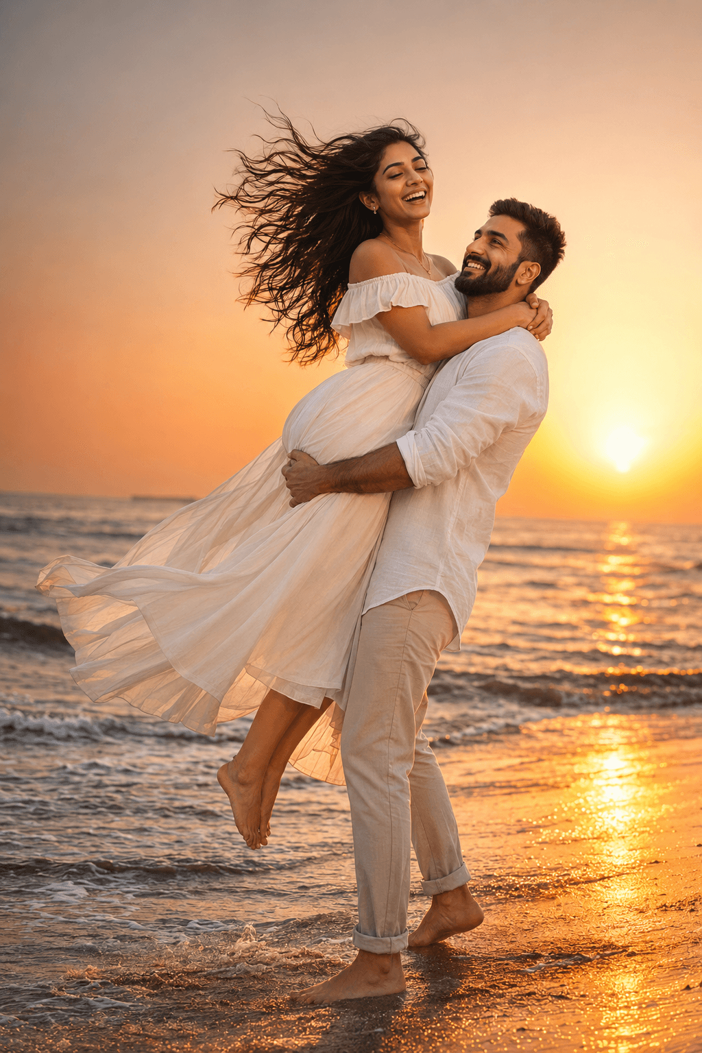 Romantic Couple Portrait and Sunset photography. preview 2