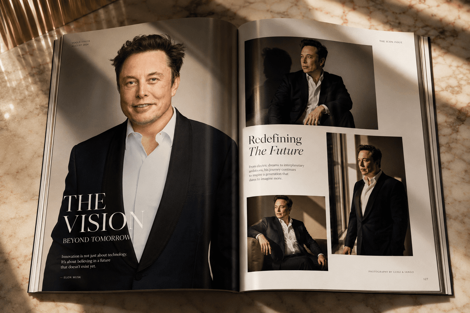 Luxury Fashion Magazine Mockup AI Prompt | Vogue Editorial preview 3