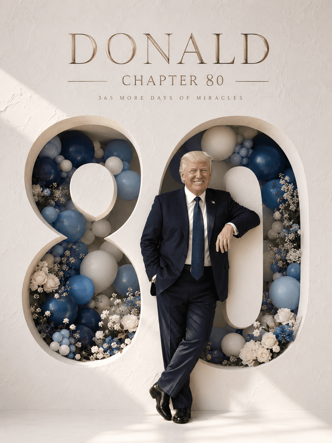 Luxury 3D Birthday Poster Prompt – Carved Number Wall Design with Realistic Pop-Out Portrait, Balloons & Editorial Magazine Style